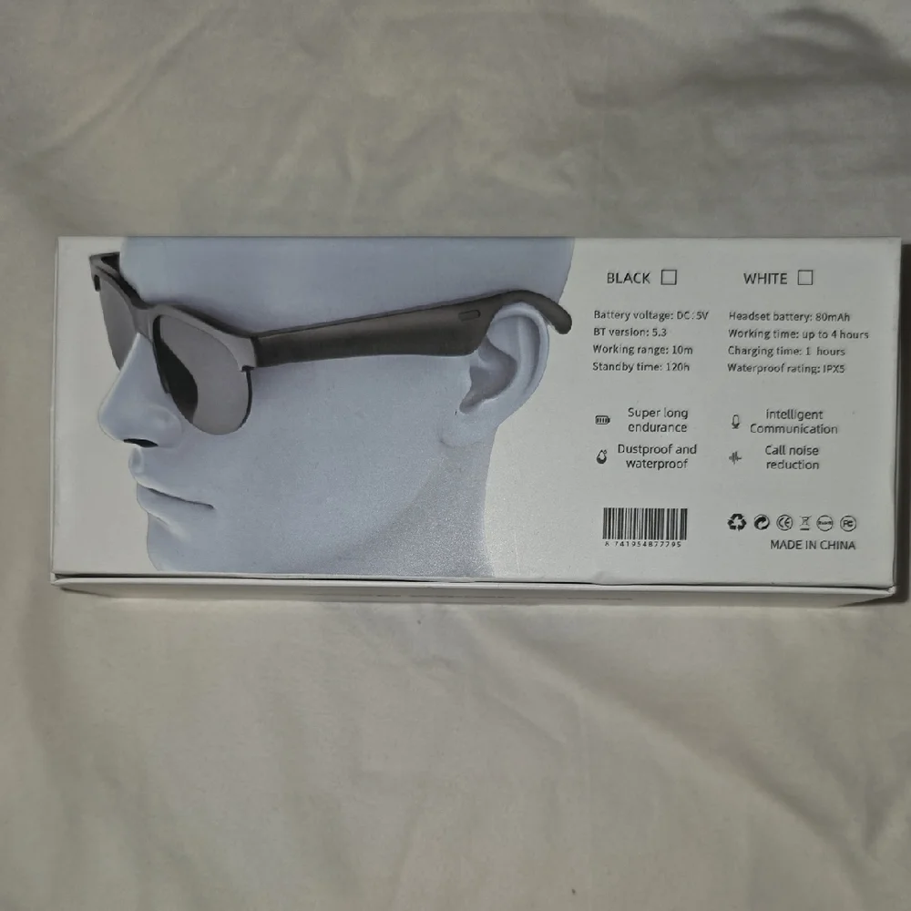 Wireless Headset Glasses - Black